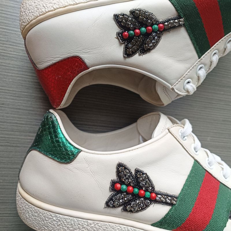 Gucci Gucci Ace Embroidered Fashion Sneakers for Women 0079 Size US 6.5 / IT 36.5 - 9 Thumbnail