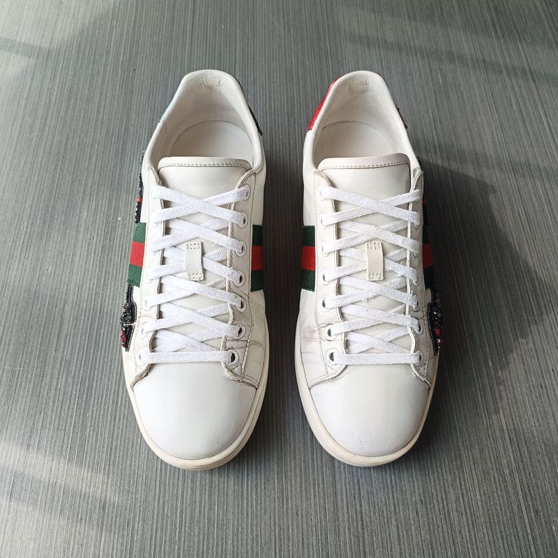 Gucci Gucci Ace Embroidered Fashion Sneakers for Women 0079 Size US 6.5 / IT 36.5 - 2 Thumbnail