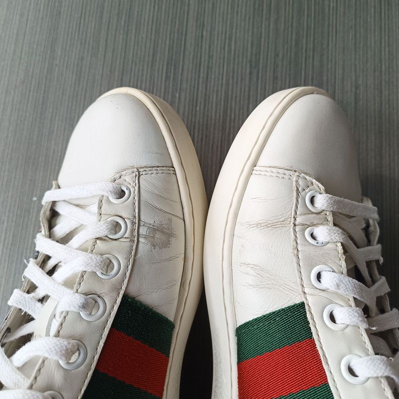 Gucci Gucci Ace Embroidered Fashion Sneakers for Women 0079 Size US 6.5 / IT 36.5 - 12 Thumbnail