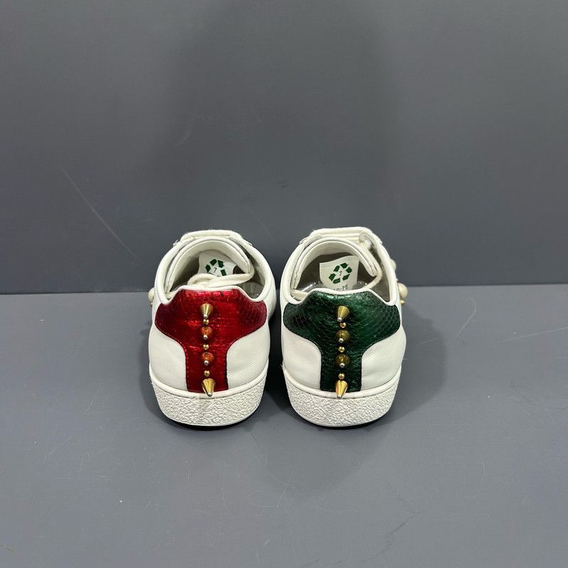 Gucci Gucci Ace Studded Fashion Sneakers for Women 0079 Size US 5 / IT 35 - 3 Thumbnail