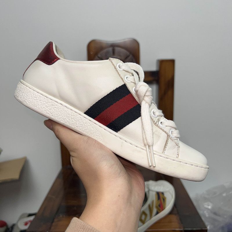 Gucci Gucci Loved Embroidery White Low-Top Sneakers 0079 Size US 4.5 / IT 34.5 - 13 Thumbnail