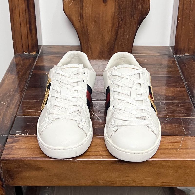 Gucci Gucci Loved Embroidery White Low-Top Sneakers 0079 Size US 4.5 / IT 34.5 - 2 Thumbnail