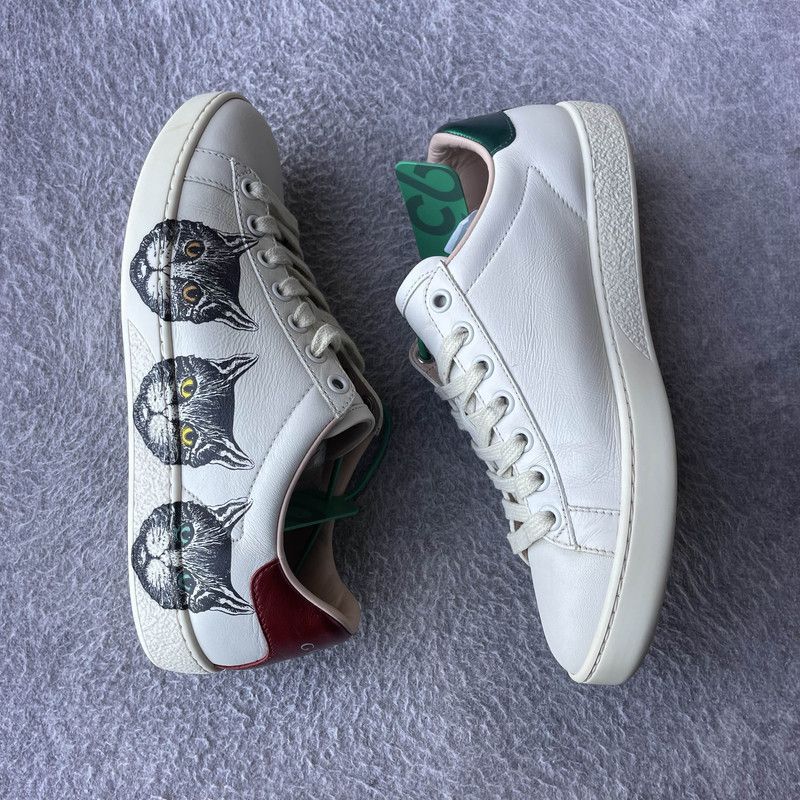 Gucci Gucci Ace Mystic Leather Fashion Sneakers for Women 0079 Size US 6 / IT 36 - 8 Thumbnail