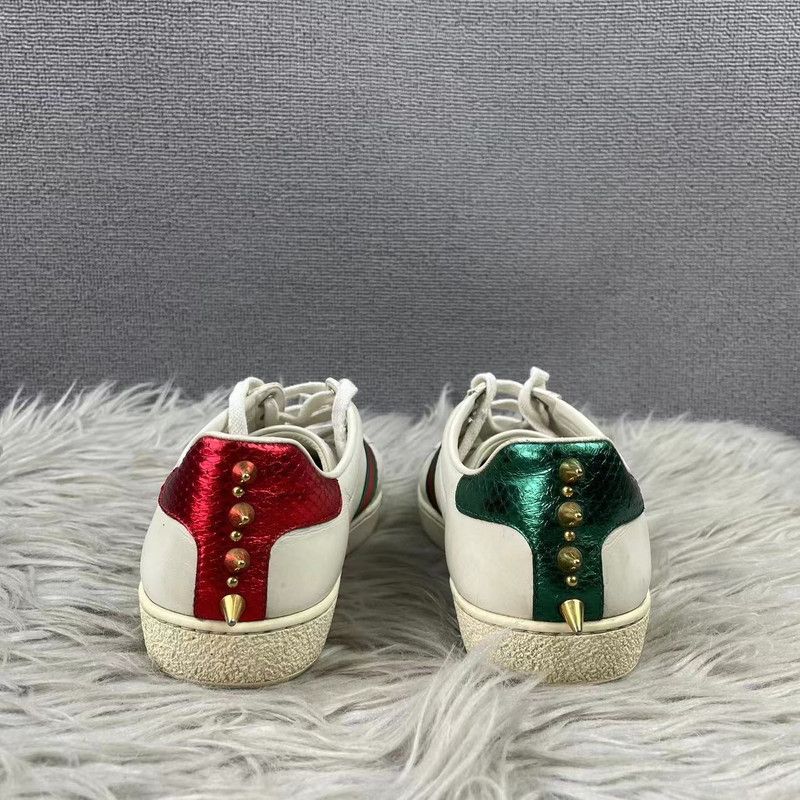 Gucci Gucci ACE Leather Studded Sneakers for Women 0079 Size US 6 / IT 36 - 3 Thumbnail