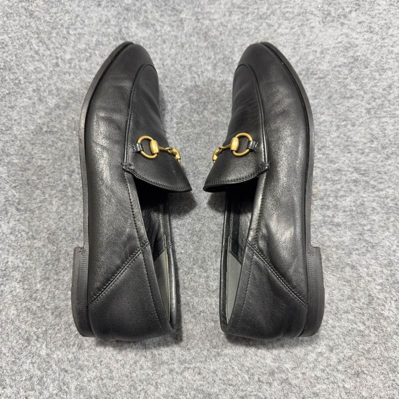 Gucci Gucci Black Leather Loafers with Horsebit Detail 0079 Size US 5 / IT 35 - 9 Thumbnail