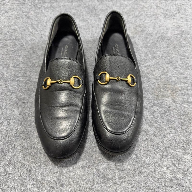 Gucci Gucci Black Leather Loafers with Horsebit Detail 0079 Size US 5 / IT 35 - 2 Thumbnail