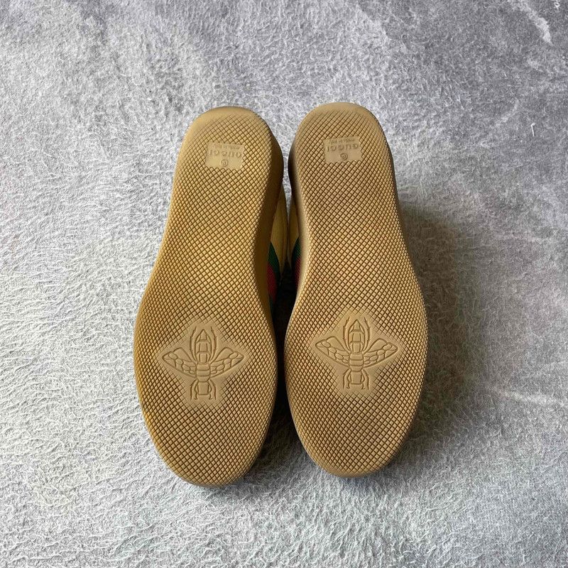 Gucci Gucci G74 Web Leather Bee Fashion Sneakers 0079 Size US 5 / IT 35 - 4 Thumbnail
