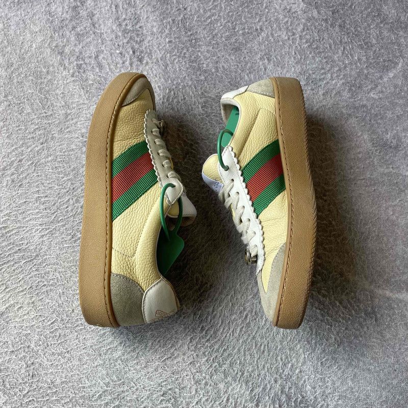 Gucci Gucci G74 Web Leather Bee Fashion Sneakers 0079 Size US 5 / IT 35 - 7 Thumbnail