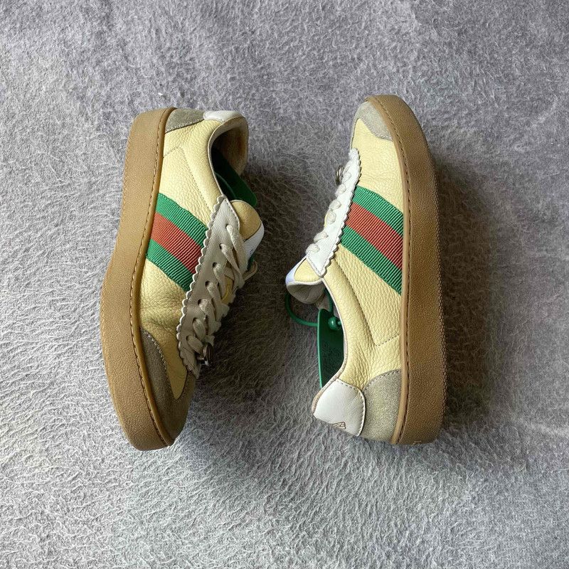 Gucci Gucci G74 Web Leather Bee Fashion Sneakers 0079 Size US 5 / IT 35 - 8 Thumbnail