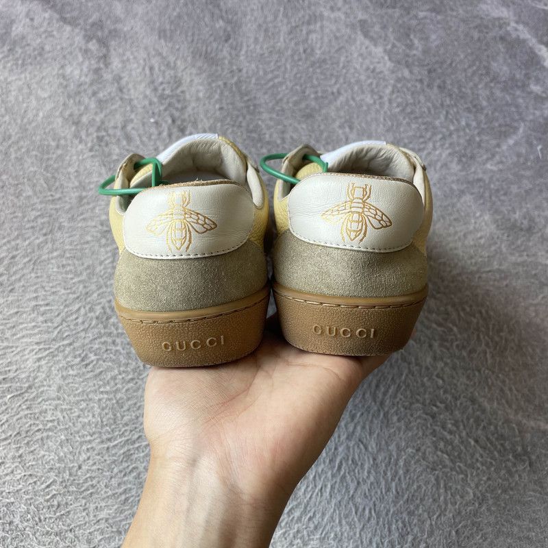Gucci Gucci G74 Web Leather Bee Fashion Sneakers 0079 Size US 5 / IT 35 - 3 Thumbnail