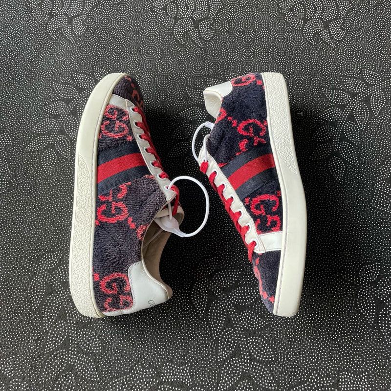 Gucci Gucci Corduroy Leather Casual Sneakers for Women 0079 Size US 6.5 / IT 36.5 - 6 Thumbnail