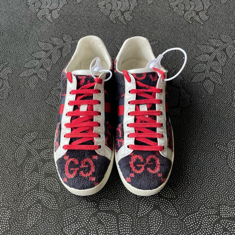 Gucci Gucci Corduroy Leather Casual Sneakers for Women 0079 Size US 6.5 / IT 36.5 - 2 Thumbnail
