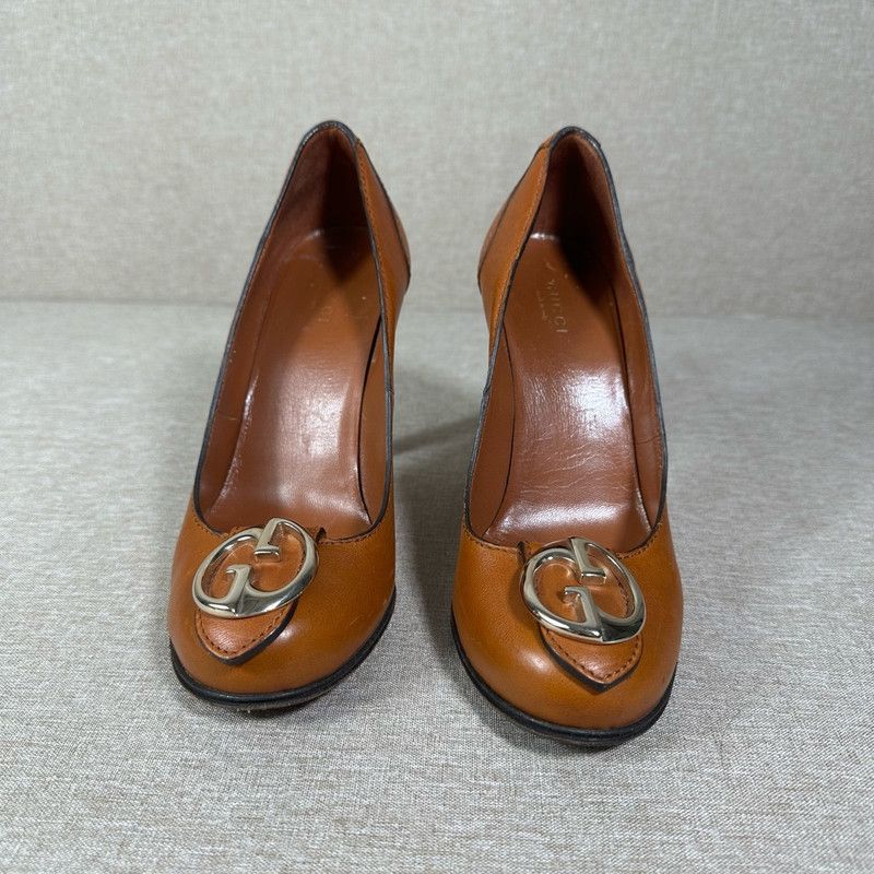 Gucci Gucci Stylish Brown High Heels with Metal Buckle 0079 Size US 6 / IT 36 - 2 Thumbnail