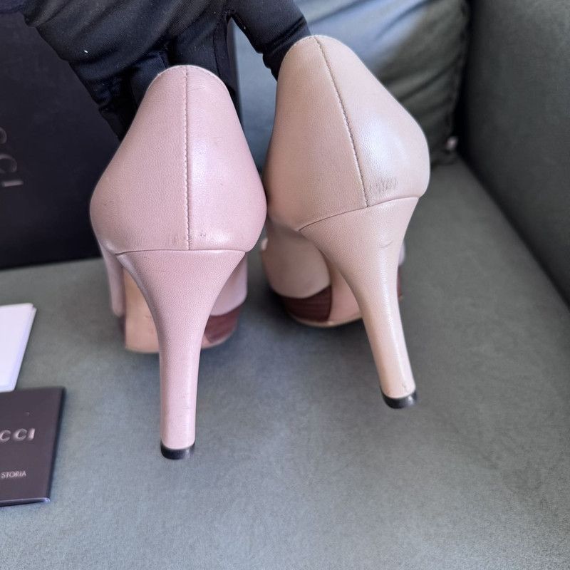Gucci Gucci Pink High Heel Slip-On Shoes 0079 Size US 5 / IT 35 - 3 Thumbnail