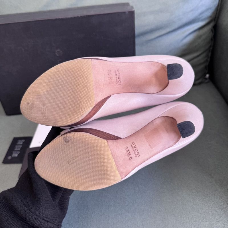 Gucci Gucci Pink High Heel Slip-On Shoes 0079 Size US 5 / IT 35 - 6 Thumbnail