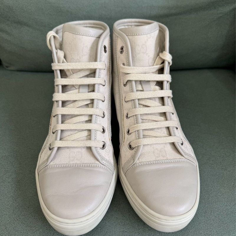 Gucci Gucci Stylish Monogram High-Top Canvas Sneakers 0079 Size US 6.5 / IT 36.5 - 2 Thumbnail