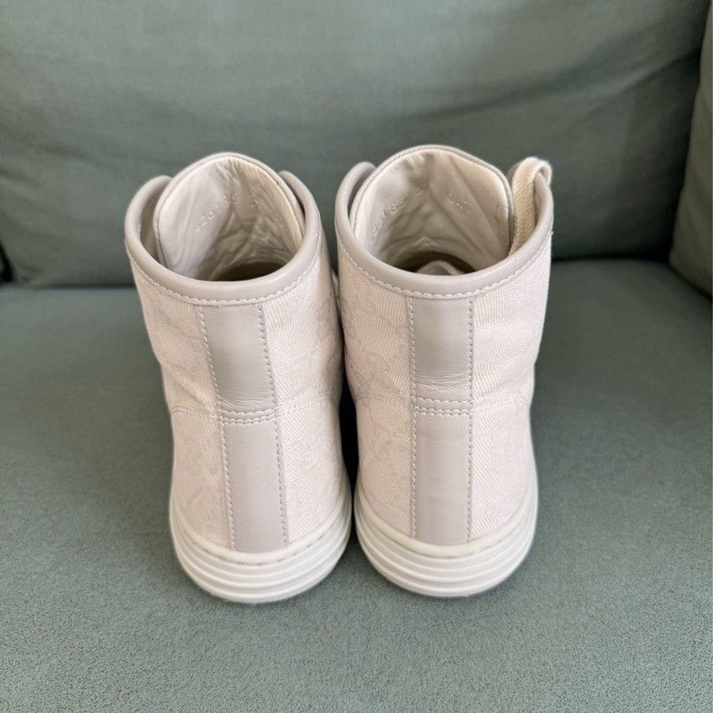Gucci Gucci Stylish Monogram High-Top Canvas Sneakers 0079 Size US 6.5 / IT 36.5 - 4 Thumbnail