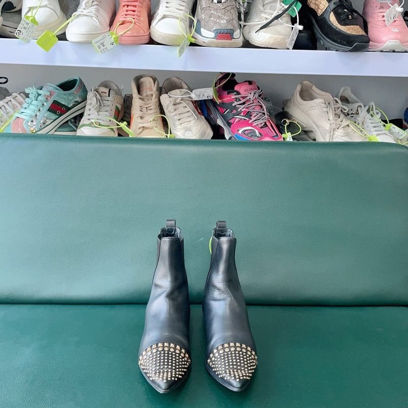 Gucci Gucci Silver-Studded High-Top Boots for Women 0079 Size US 6 / IT 36 - 2 Thumbnail