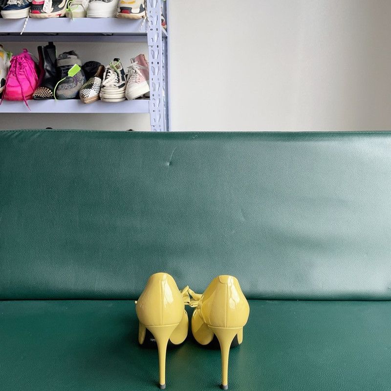 Gucci Gucci Yellow High Heels with Bow Detail 0079 Size US 6.5 / IT 36.5 - 3 Thumbnail