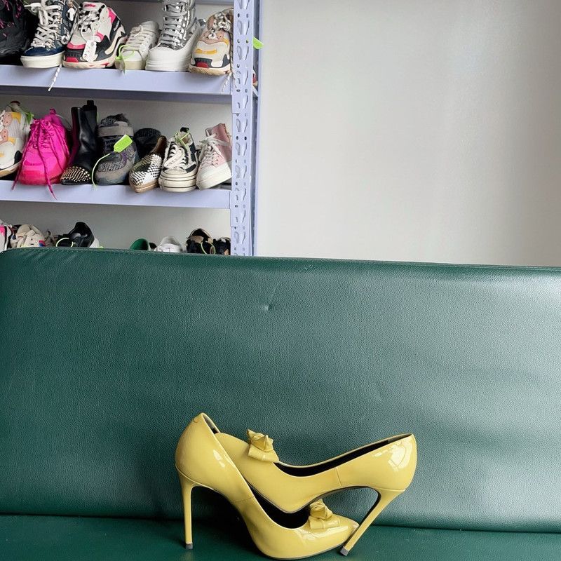 Gucci Gucci Yellow High Heels with Bow Detail 0079 Size US 6.5 / IT 36.5 - 5 Thumbnail