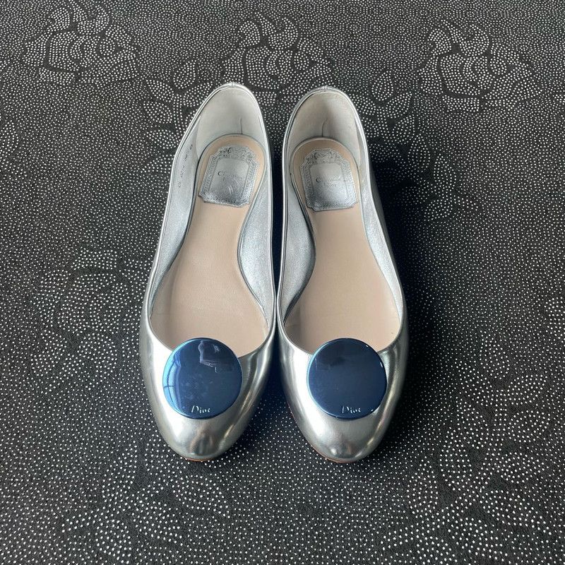 Gucci Gucci Stylish Silver Flat Shoes for Women 0079 Size US 6 / IT 36 - 2 Thumbnail