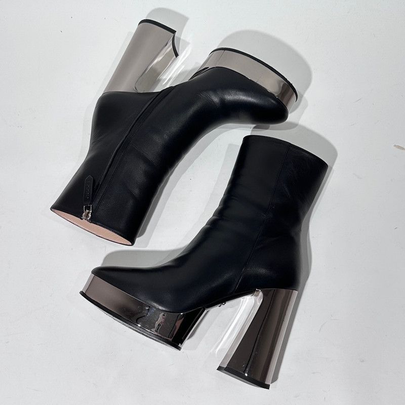 Gucci Gucci Classic Chunky Heeled Ankle Boots for Women 0079 Size US 6.5 / IT 36.5 - 7 Thumbnail