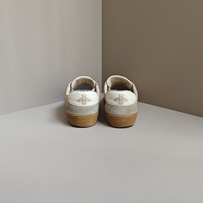 Gucci Gucci G74 Leather Casual Sneakers in Pink Blue 0079 Size US 8 / IT 38 - 3 Thumbnail