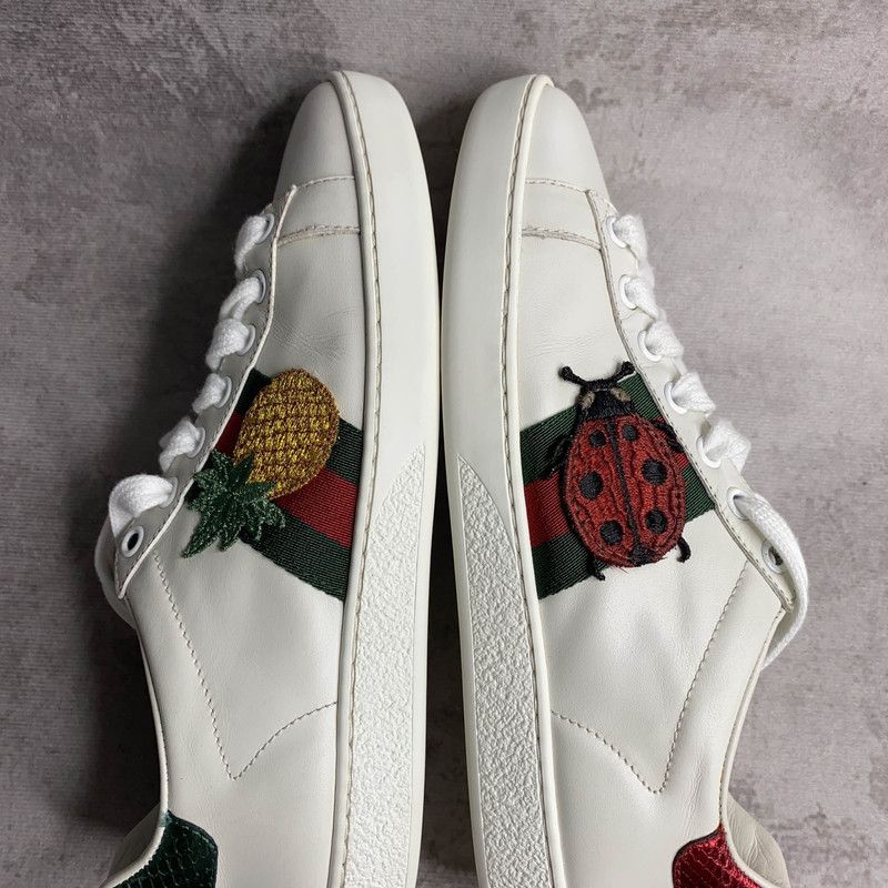 Gucci Gucci ACE Leather Pineapple Embroidered Sneakers 0079 Size US 5 / IT 35 - 8 Thumbnail