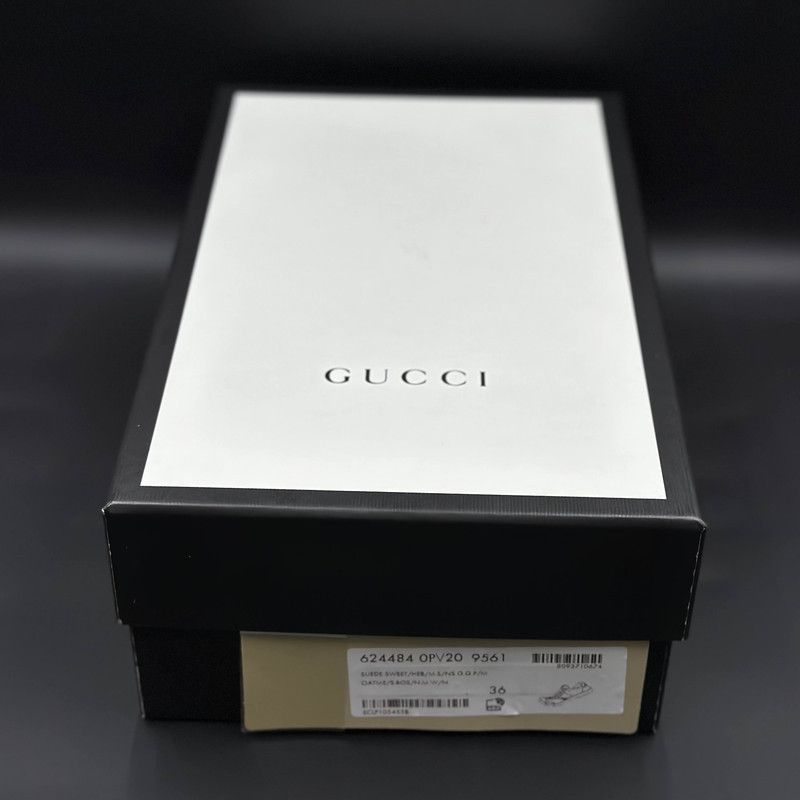 Gucci Gucci G74 Web Leather Casual Low-top Sneakers 0079 Size US 5 / IT 35 - 6 Thumbnail