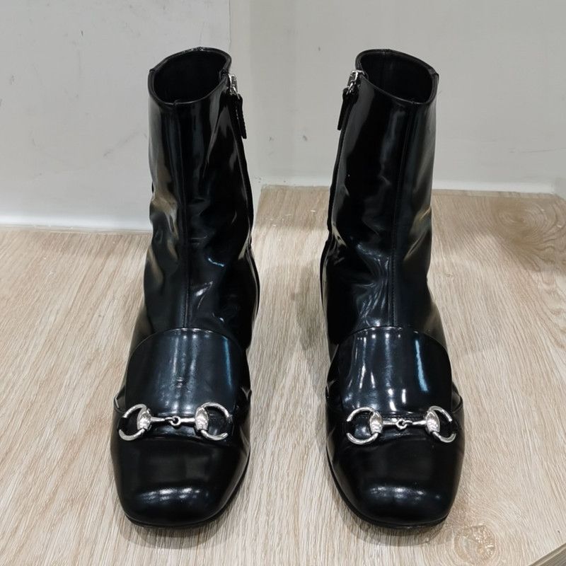 Gucci Gucci Women's Fashion Short Boots in Black 0079 Size US 6 / IT 36 - 2 Thumbnail