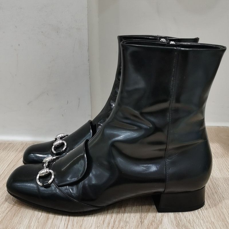 Gucci Gucci Women's Fashion Short Boots in Black 0079 Size US 6 / IT 36 - 6 Thumbnail