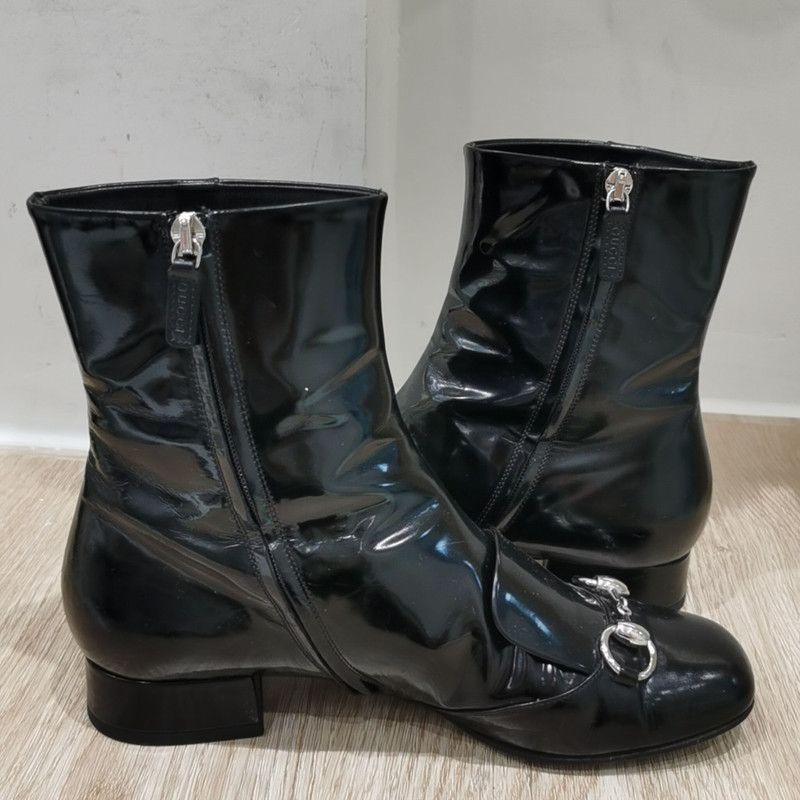 Gucci Gucci Women's Fashion Short Boots in Black 0079 Size US 6 / IT 36 - 8 Thumbnail