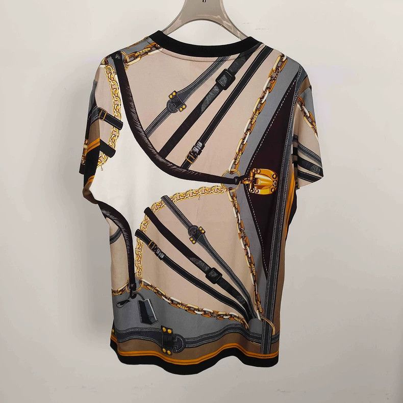 Louis Vuitton Louis Vuitton Brown Print Short Sleeve Top - dmc Size M / US 6-8 / IT 42-44 - 2 Thumbnail