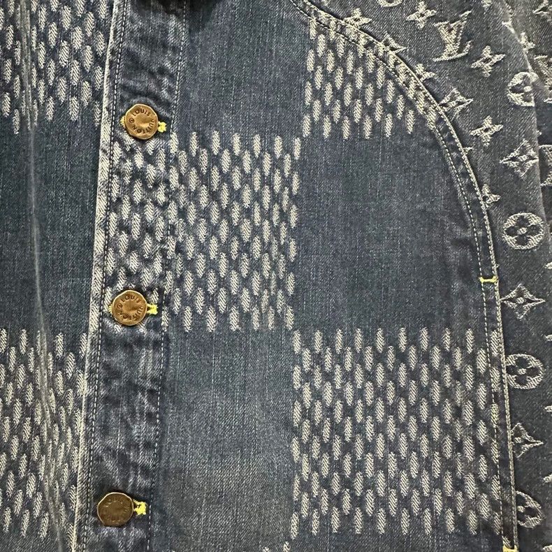 Louis Vuitton Louis Vuitton x Nigo Denim Jacket Coat - dmc Size M / US 6-8 / IT 42-44 - 3 Thumbnail