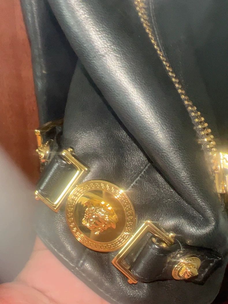 Versace Versace Black Leather Jacket - dmc Size M / US 6-8 / IT 42-44 - 4 Thumbnail