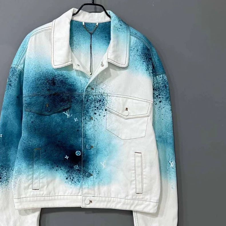 Louis Vuitton Louis Vuitton Tie-Dye Denim Jacket - dmc Size M / US 6-8 / IT 42-44 - 2 Thumbnail