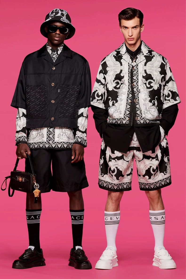 Versace Versace Short Sleeve Shirt Jacket - dmc Size M / US 6-8 / IT 42-44 - 3 Thumbnail
