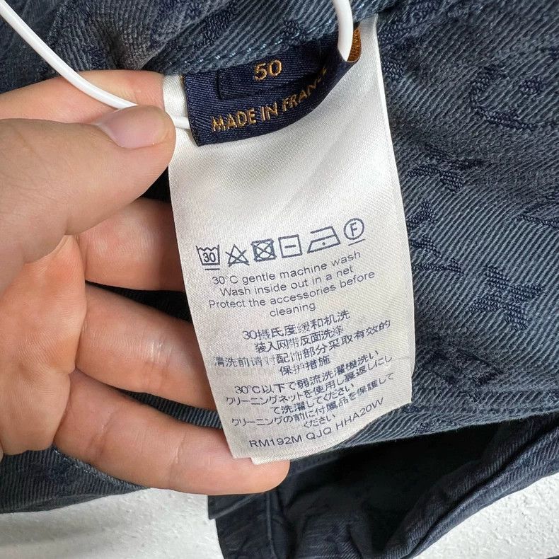 Louis Vuitton Louis Vuitton Blue Denim Jacket with Monogram - dmc Size S / US 4 / IT 40 - 5 Thumbnail