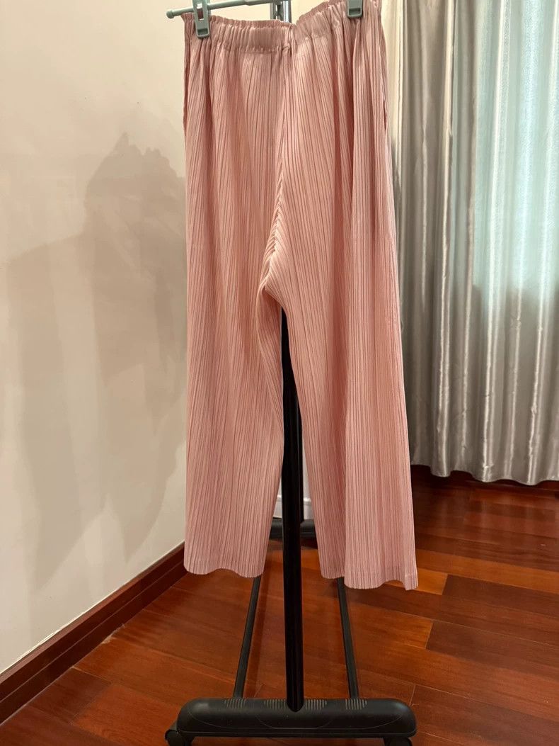 Issey Miyake Issey Miyake Pleated Wide-Leg Pants - dmc Size 28" / US 6 / IT 42 - 2 Thumbnail