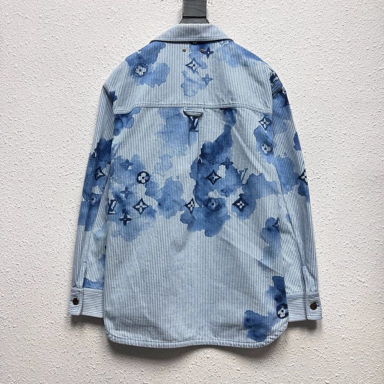 Louis Vuitton Louis Vuitton White Blue Denim Jacket - dmc Size M / US 6-8 / IT 42-44 - 2 Thumbnail