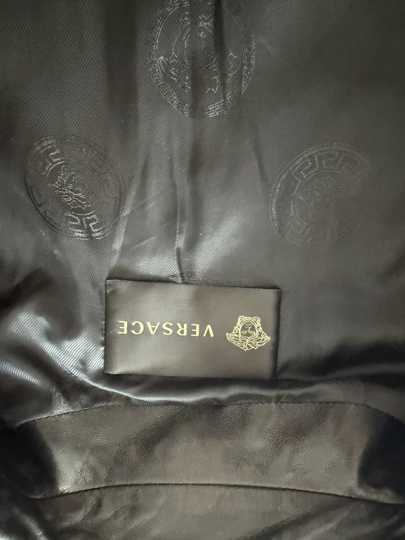 Versace Versace Black Leather Jacket with Embroidery - dmc Size M / US 6-8 / IT 42-44 - 3 Thumbnail