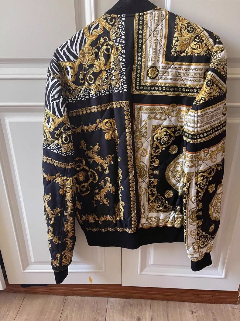 Versace Versace Baroque Print Bomber Jacket - dmc Size M / US 6-8 / IT 42-44 - 2 Thumbnail