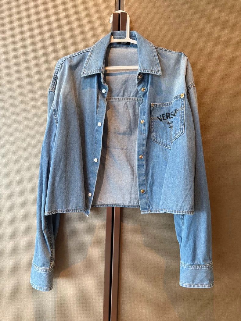 Versace Versace Denim Short Jacket - dmc Size M / US 6-8 / IT 42-44 - 2 Thumbnail