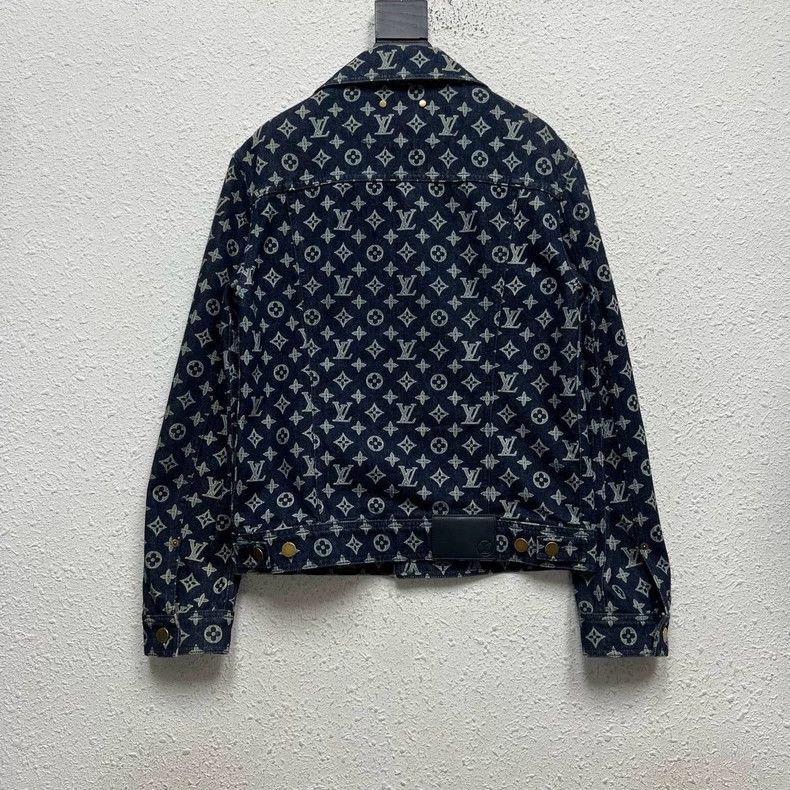 Louis Vuitton Louis Vuitton Denim Jacket with Logo Print - dmc Size M / US 6-8 / IT 42-44 - 2 Thumbnail