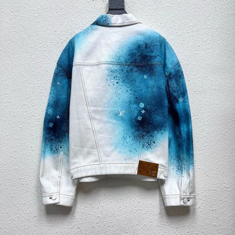 Louis Vuitton Louis Vuitton Blue White Tie Dye Denim Jacket - dmc Size M / US 6-8 / IT 42-44 - 2 Thumbnail
