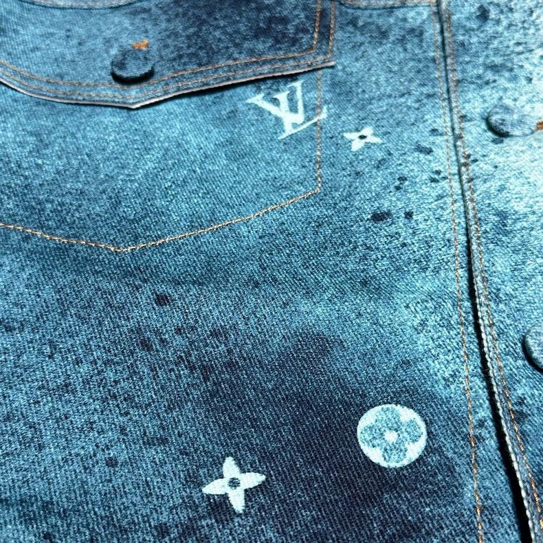 Louis Vuitton Louis Vuitton Blue White Tie Dye Denim Jacket - dmc Size M / US 6-8 / IT 42-44 - 5 Thumbnail