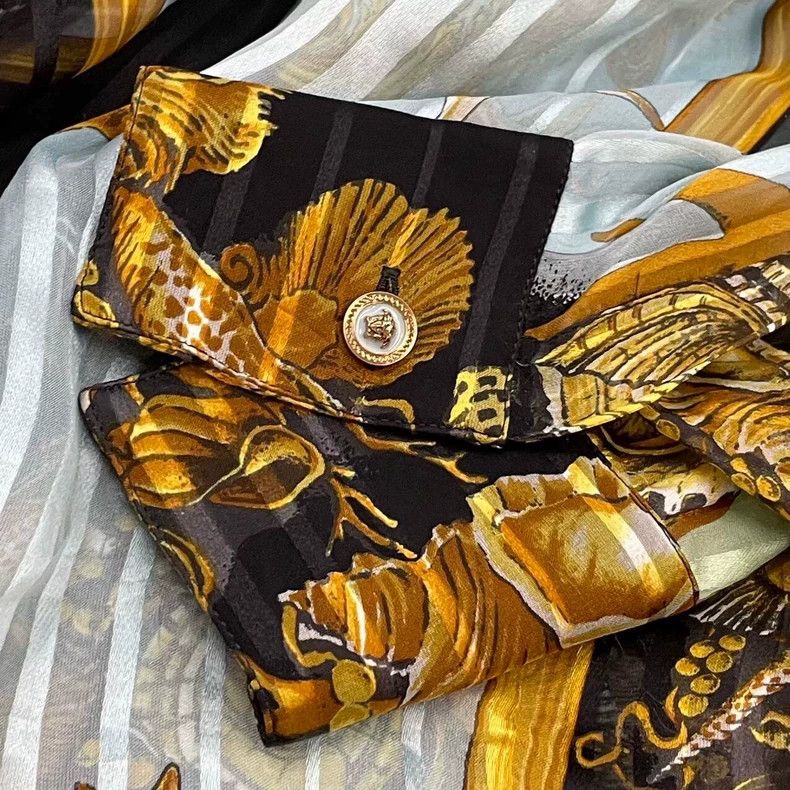 Versace Versace Ocean Series Silk Shirt - dmc Size M / US 6-8 / IT 42-44 - 3 Thumbnail