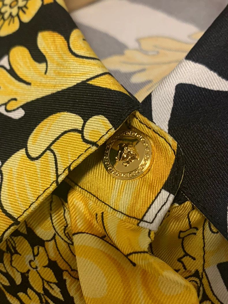 Versace Versace Baroque Silk Button Up Shirt - dmc Size M / US 6-8 / IT 42-44 - 3 Thumbnail