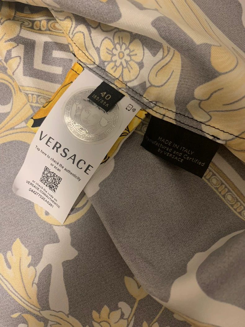 Versace Versace Baroque Silk Button Up Shirt - dmc Size M / US 6-8 / IT 42-44 - 6 Thumbnail