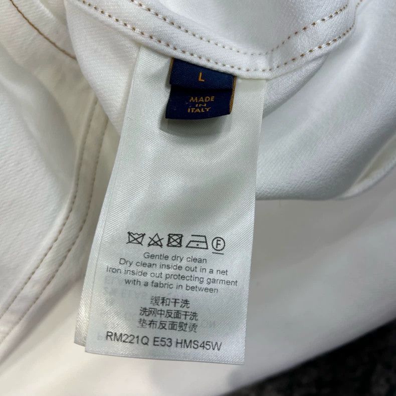 Louis Vuitton Louis Vuitton White Denim Short Sleeve Shirt - dmc Size M / US 6-8 / IT 42-44 - 6 Thumbnail